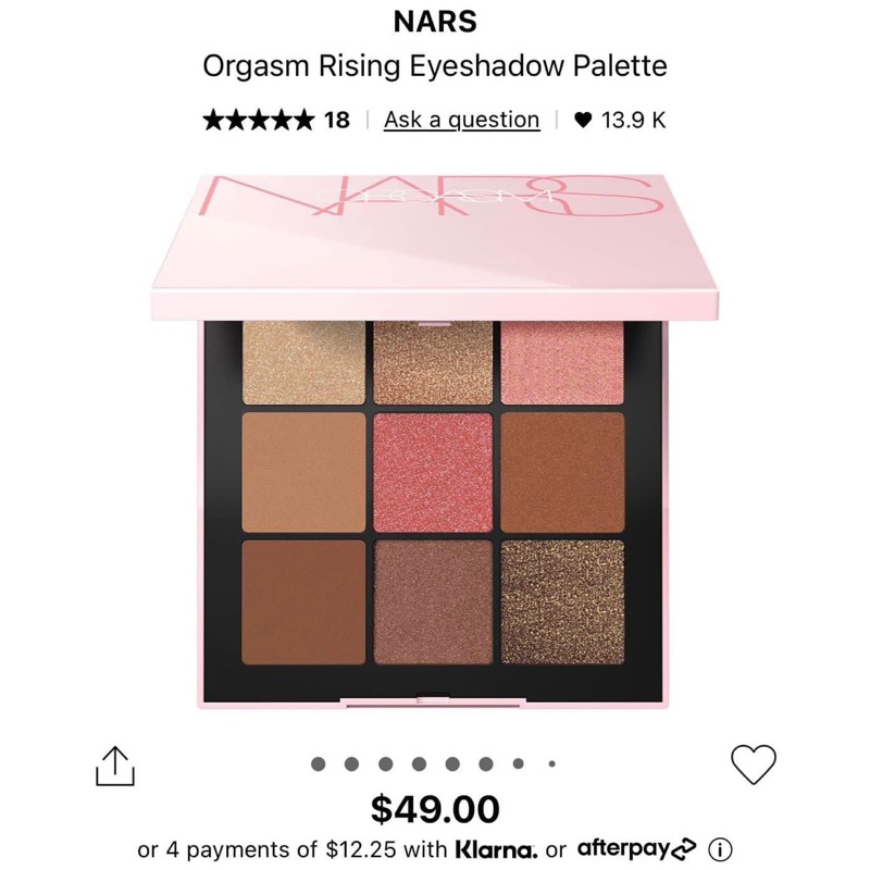 Bảng phấn mắt 9 ô Orgasm Rising Eyeshadow Palette