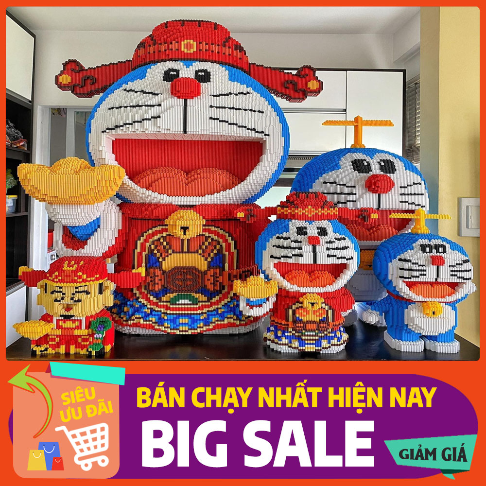 Lego Doraemon thần tài, lego 3D bearbrick sáng tạo