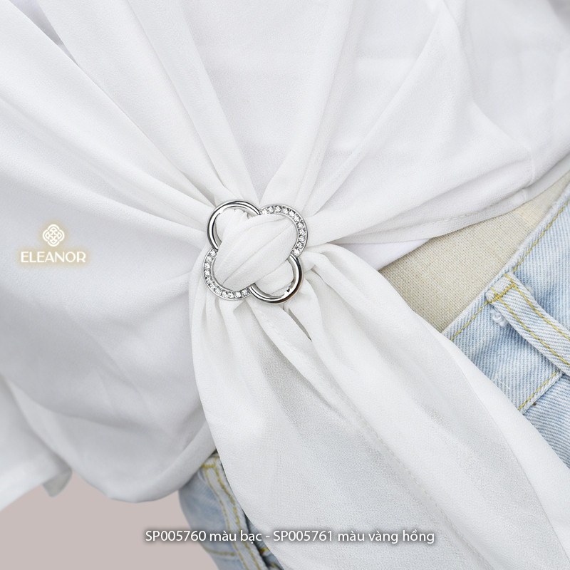 Ghim cài áo nam nữ Eleanor Accessories hình hoa đính đá basic phụ kiện thời trang 5761