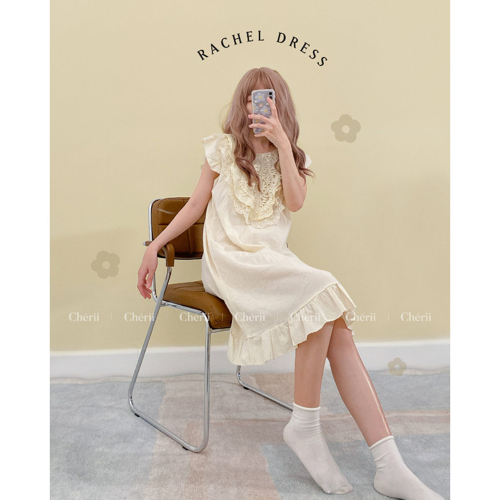 Rachel Dress - Đầm ngủ dài tiểu thư style Hàn Quốc, váy ngủ suông (Hình ảnh Chérii tự chụp)