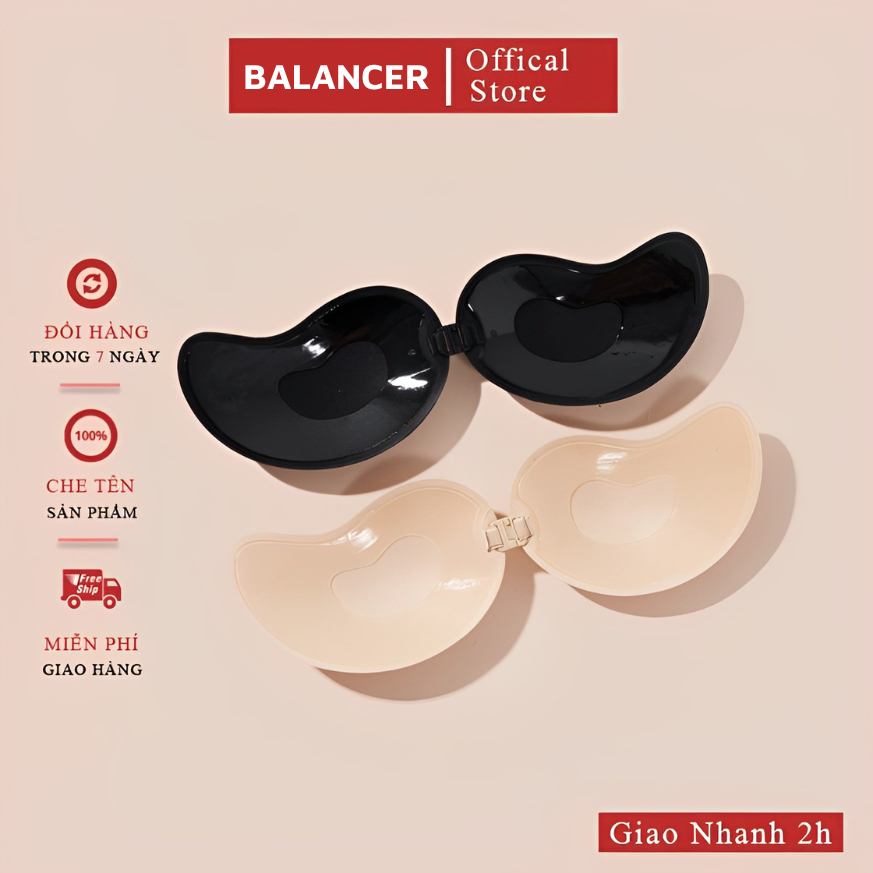 Miếng Dán Ngực Silicone BALANCER Cài Trước Hình Quả Xoài Siêu Mỏng Siêu