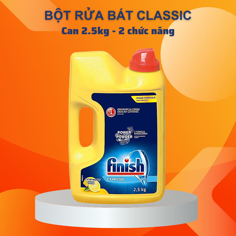 Bột rửa bát Finish Classic 2.5 kg hương chanh