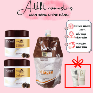 Kem ủ tóc karseell maca power collagen 500ml phục hồi hư tổn hấp ủ tóc thẳng mượt bổ xung collagen 500ml