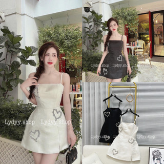 Váy đầm tafta 2 dây dự tiệc, đám cưới, đi quẩy , đi bar chất tafta đính đá cao cấp 004