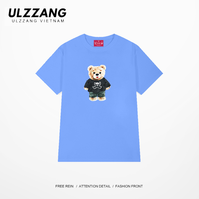 Áo thun unisex local brand ULZZ ulzzang form dáng rộng tay lỡ in hình yehhh bear