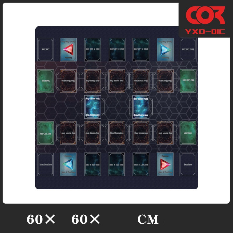 Bàn đấu Yugioh lớn cho hai người cao cấp 60x60cm hiện đại  wixoss Magic The gathering tặng kèm field card 1670 2-3