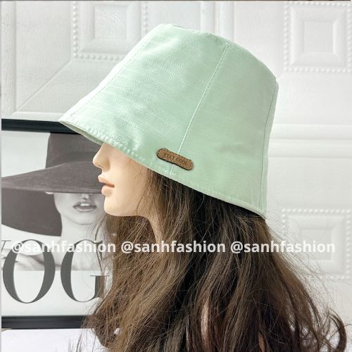Mũ bucket vành cụp thêu tem STAY COOL Mũ tai bèo vải nhún vân sọc cao cấp thời trang form unisex nam nữ_sanhfashion