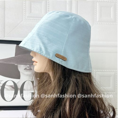 Mũ bucket vành cụp thêu tem STAY COOL Mũ tai bèo vải nhún vân sọc cao cấp thời trang form unisex nam nữ_sanhfashion