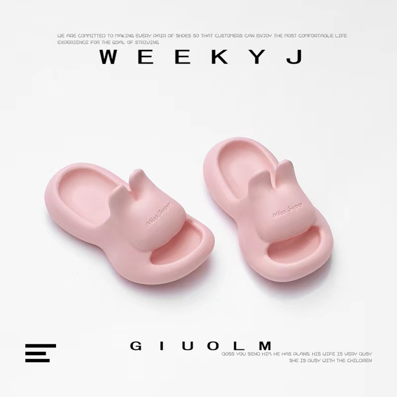 Dép nam nữ Dép bánh mì tai thỏ -chất liệu siêu nhẹ cực dễ thương