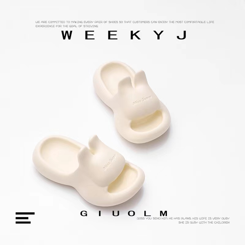 Dép nam nữ Dép bánh mì tai thỏ -chất liệu siêu nhẹ cực dễ thương