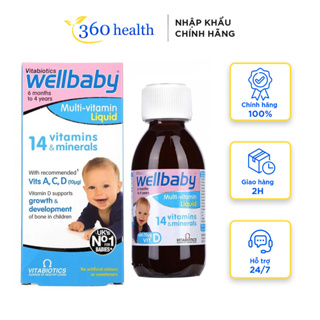 Siro vitamin tổng hợp Wellbaby Multivitamin Liquid- giúp bé ăn ngon