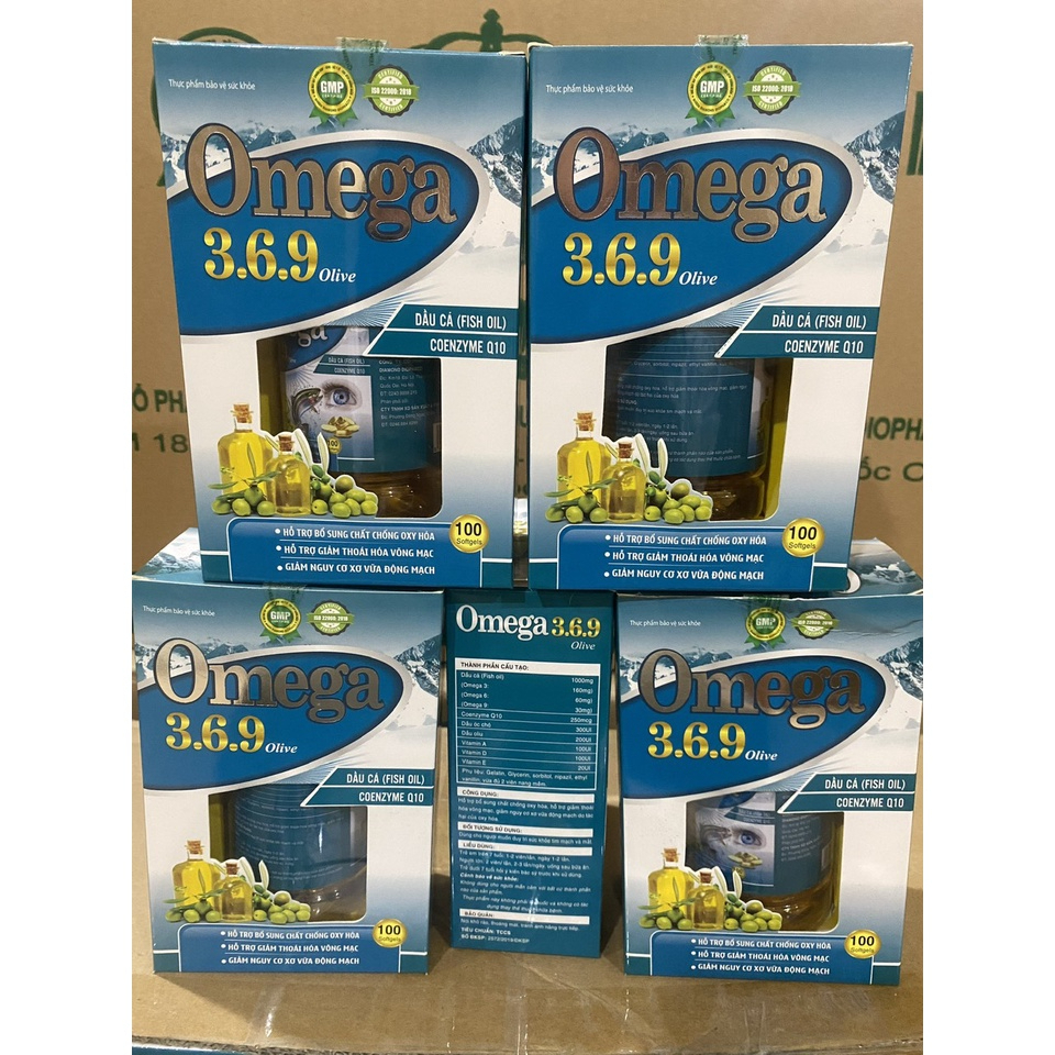 Dầu cá OMEGA 369 OLIVE- Bổ sung chất chống oxy hóa, giảm thoái hóa võng mạc, giảm nguy cơ xơ vữa động mạch giúp sáng mắt