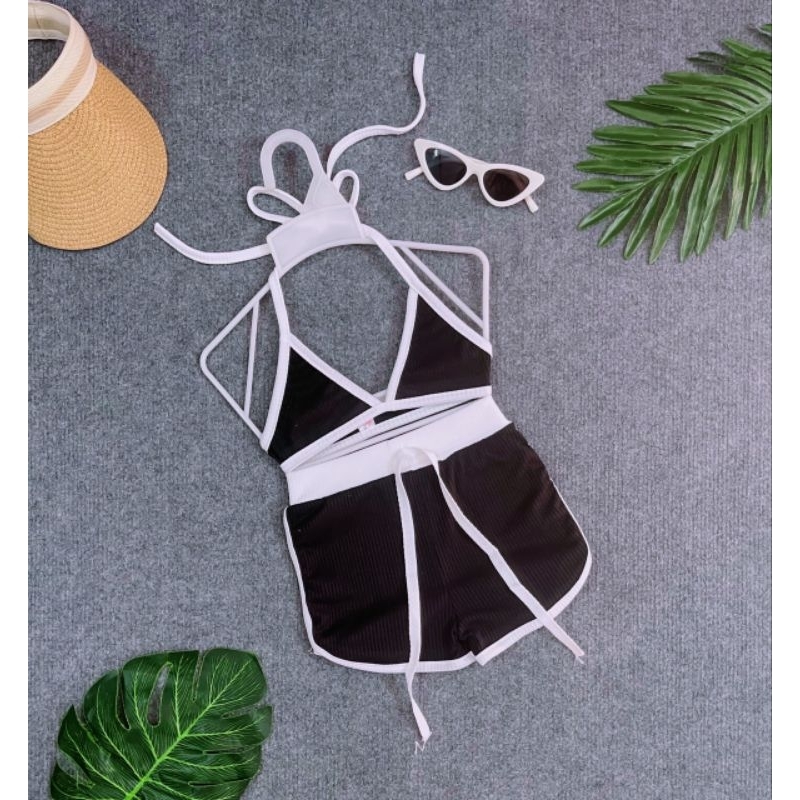 Bikini Cột Dây Quần Đùi Năng Đông Cho Bé sz 7-27kg