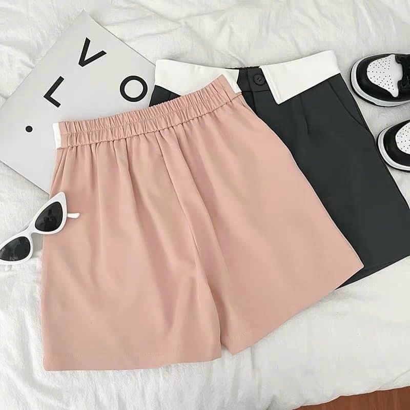 Quần short nữ ống rộng lưng cao mẫu mới ống rộng phối chun siêu đẹp mã 203