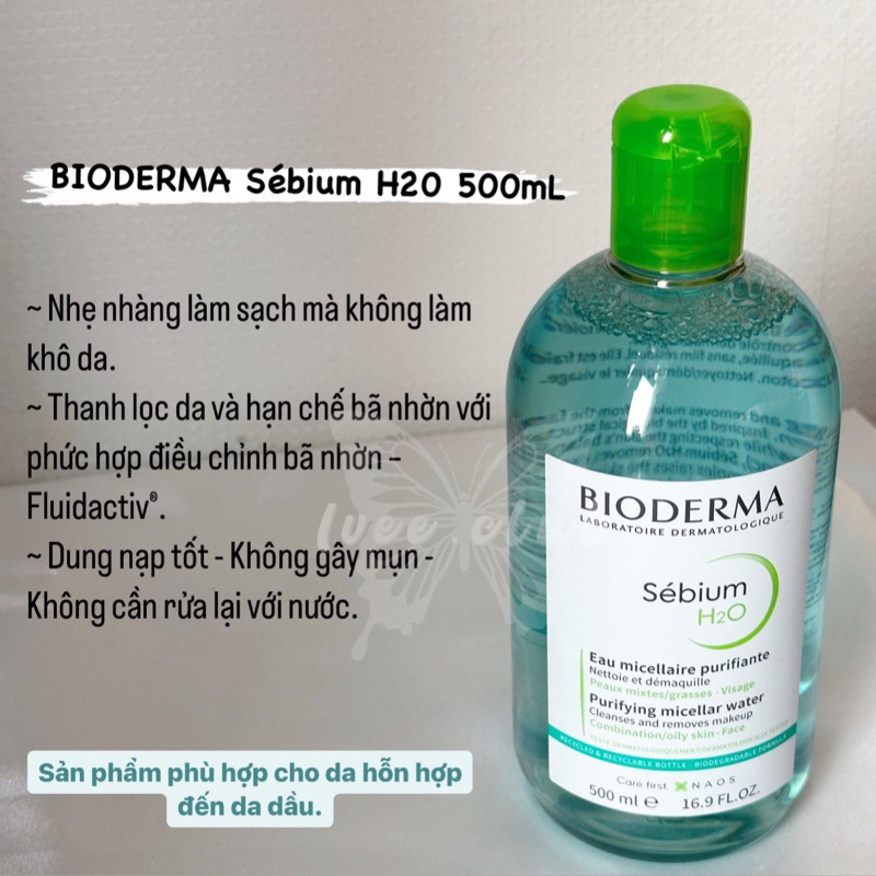 Nước tẩy trang làm sạch da BIODERMA 500mL - Authentic