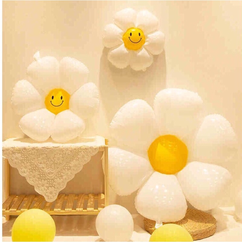 (Siêu to khổng lồ) Bóng 3D hình bông hoa cúc, cúc hoạ mi trang trí sinh nhật, party, decor