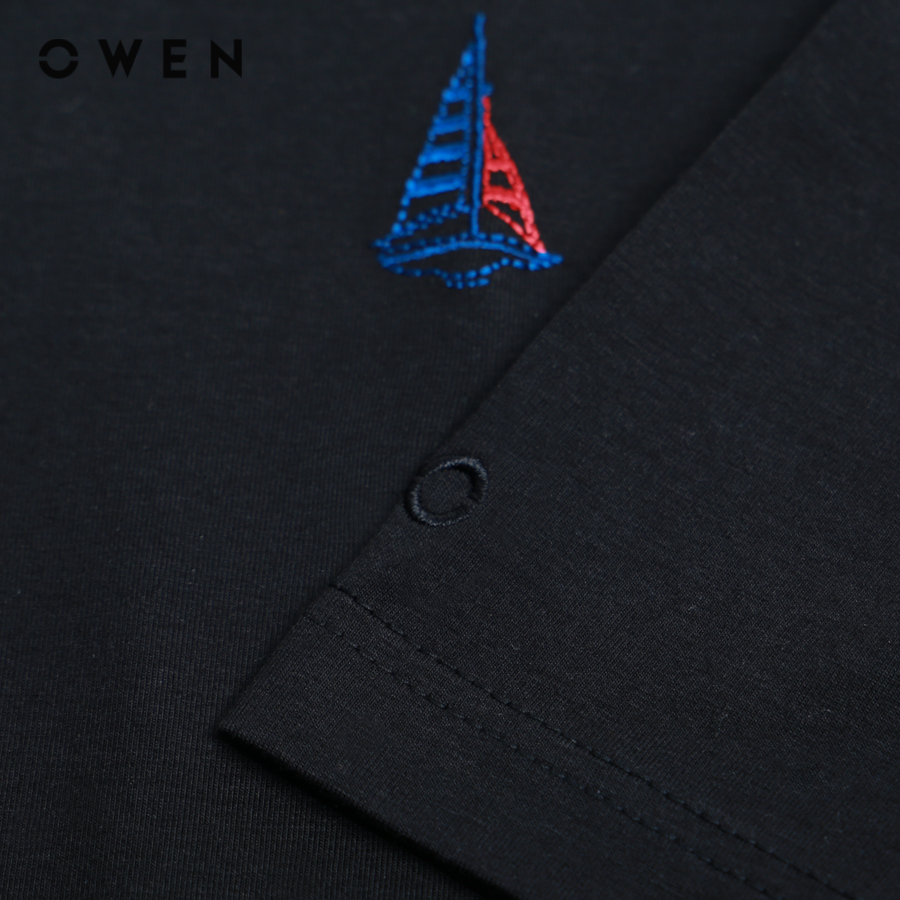 OWEN - Áo thun T-Shirt  Body Fit màu Đen - TSN20376