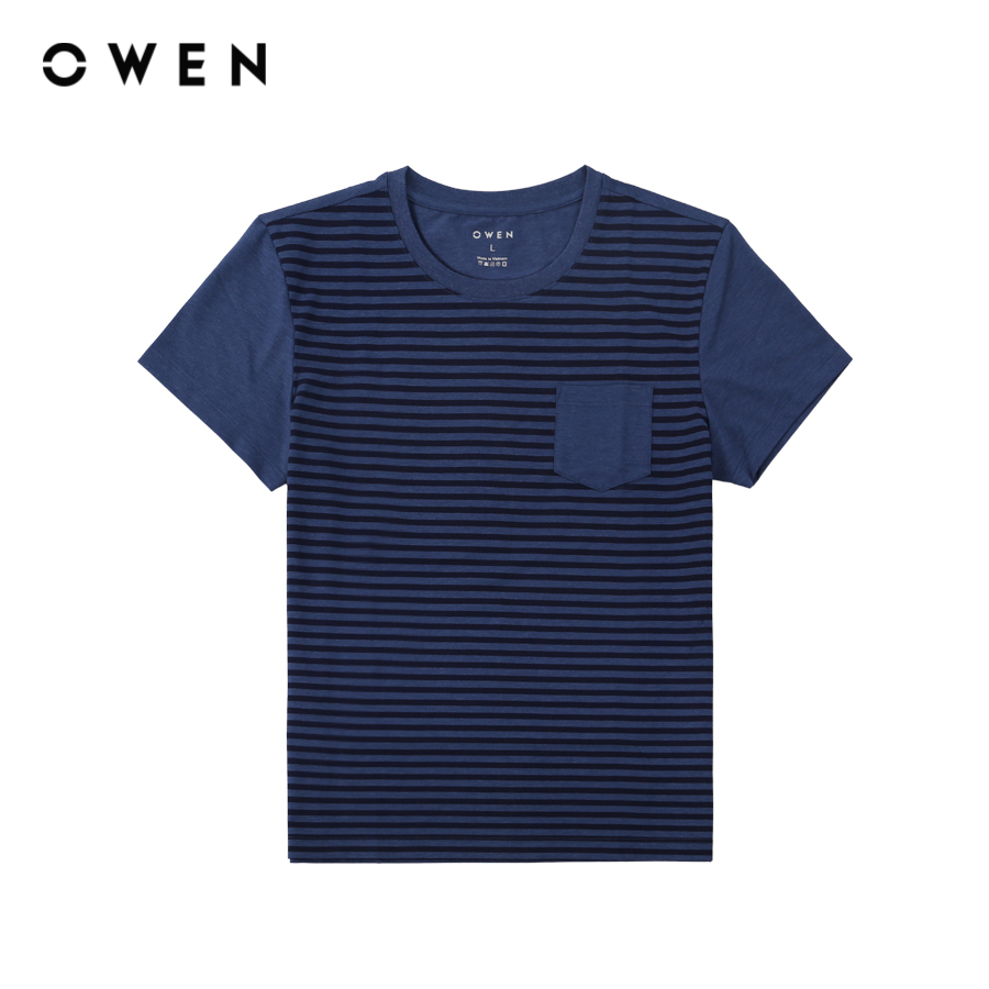 OWEN - Áo Tshirt ngắn tay Body Fit xanh - TSN23277