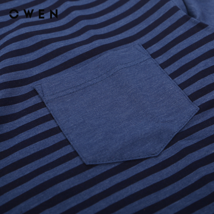 OWEN - Áo Tshirt ngắn tay Body Fit xanh - TSN23277