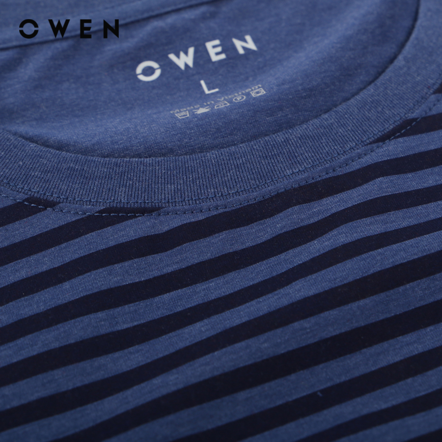 OWEN - Áo Tshirt ngắn tay Body Fit xanh - TSN23277