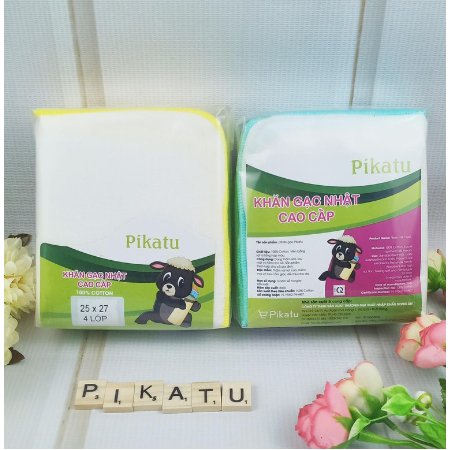 Khăn Sữa 3 Lớp Pikatu 25x25