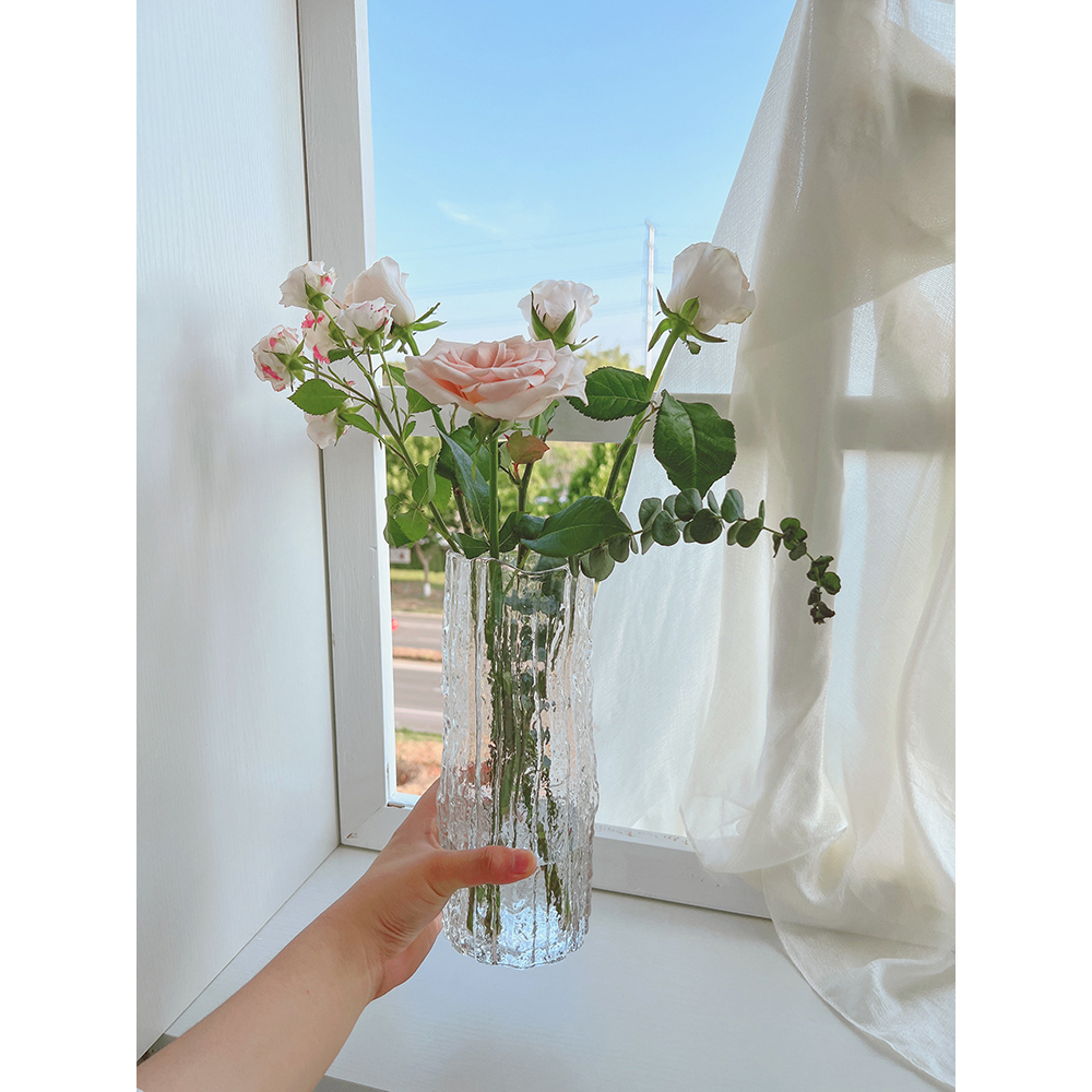 Bình hoa thủy tinh vintage decor phòng ngủ và trang trí phòng khách cao cấp