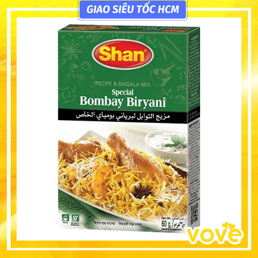 Bột gia vị SHAN Bombay Biryani 60gr