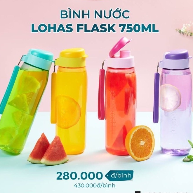 BÌnh nước Tupperware Lohas Flask 750ml