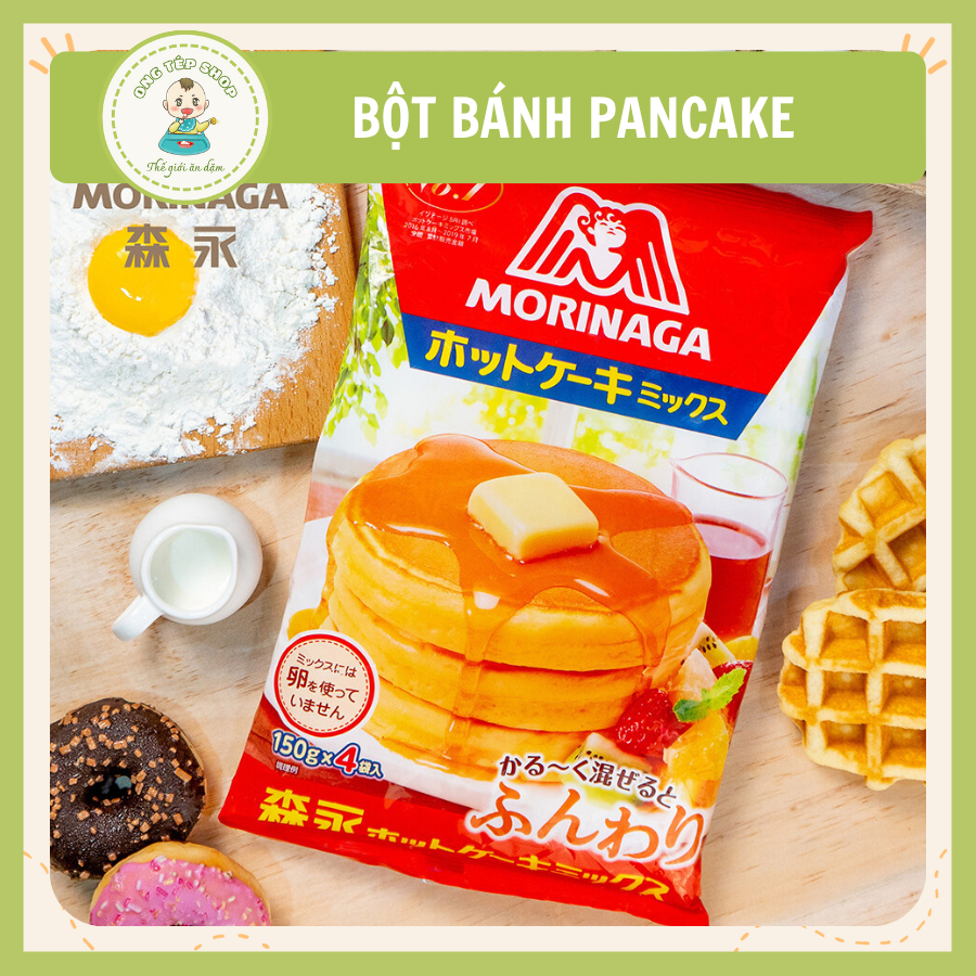 Bột làm bánh pancake morinaga làm bữa phụ cho bé 600g