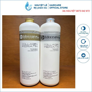 Dầu gội xả Edocean siêu mượt phục hồi và ngăn gãy rụng tóc Collagen & Keratin 1000mlx2