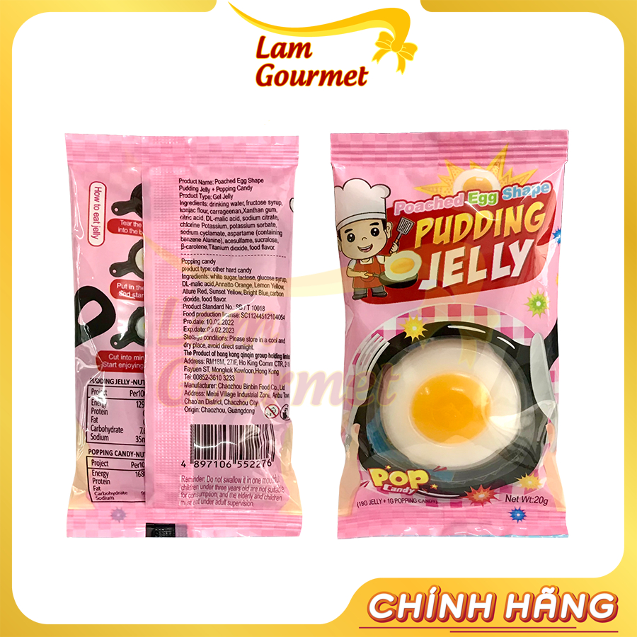 Kẹo Dẻo Thạch Pudding Trứng Ốp La Đại Dương/ Kẹo Nổ - Lam Gourmet