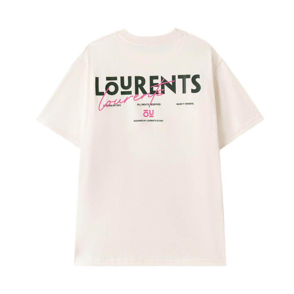 Áo Thun Tay Lỡ Local Brand Lourents Unisex Signature Tee - TEE1 Be