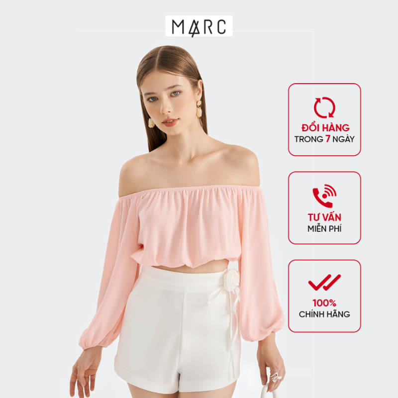 Quần short MARC FASHION  2 túi đính hoa - FALH040523