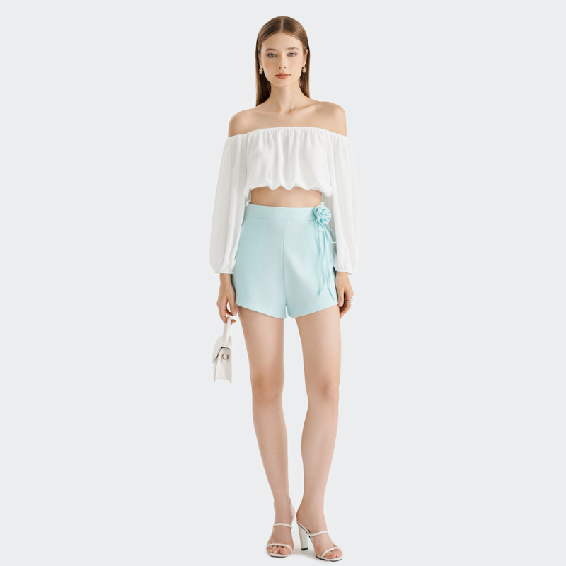 Quần short MARC FASHION  2 túi đính hoa - FALH040523