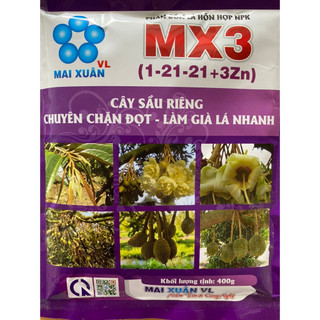 Phân bón lá MX3 gói 400gr Chuyên cây sầu riêng