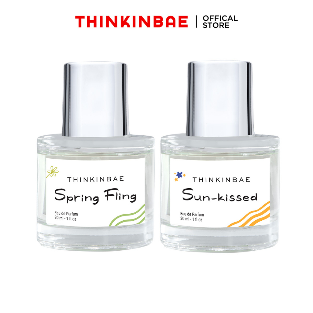 Combo Nước hoa Unisex THINKINBAE Spring Fling hương hoa Anh Đào & Lan Rừng + Sun Kissed hương hoa Nhài & Phong Lữ 30ml