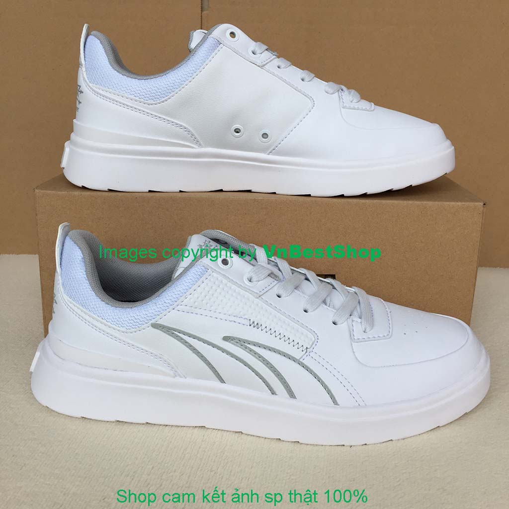 Giày Thể Thao Nam - Nữ Bitis Hunter Street White DSMH10400TRG/DSWH10400TRG (Trắng)