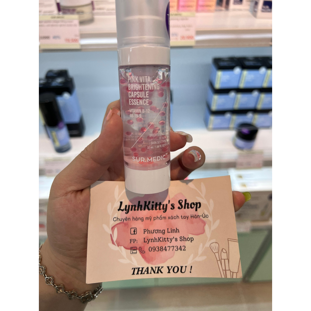 (Hàng Mới) Tinh Chất Dưỡng Trắng Da Mờ Thâm Sạm Sur.Medic Pink Vita Brightening Capsule Essence 32ml