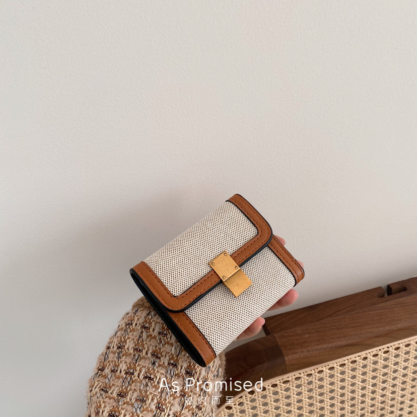 Ví cầm tay nữ nhỏ gọn Naomi thiết kế basic 14S-K