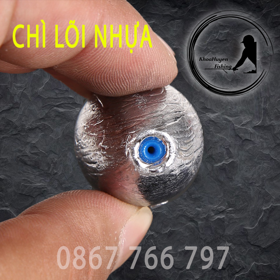 Chì Xuyên Tâm Lõi Nhựa Câu Kiểu Hố Đấu Săn Hàng Trắm Đen