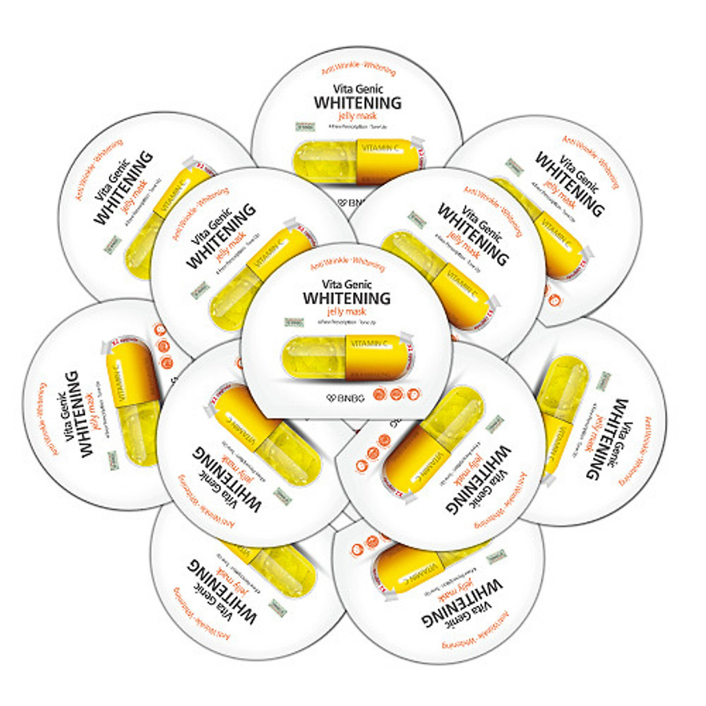 Hộp 10 Miếng Mặt Nạ BNBG Vita Genic Whitening Mask  Mặt Nạ Dưỡng Sáng Da