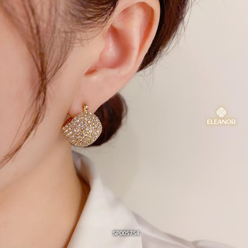 Bông tai nữ chuôi bạc 925 Eleanor Accessories đính đá phong cách phụ kiện trang sức 5754