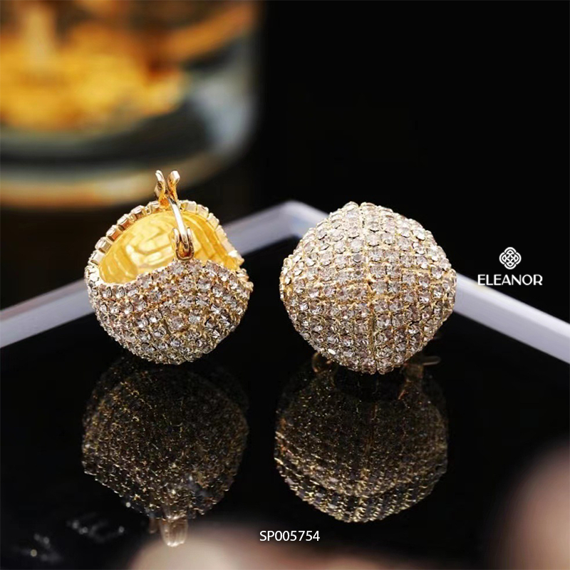 Bông tai nữ chuôi bạc 925 Eleanor Accessories đính đá phong cách phụ kiện trang sức 5754