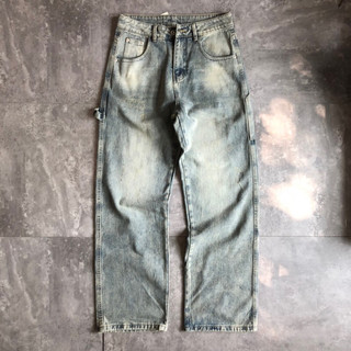 Quần jeans Baggy basic B1250 BuiVintage, vải denim cao cấp.