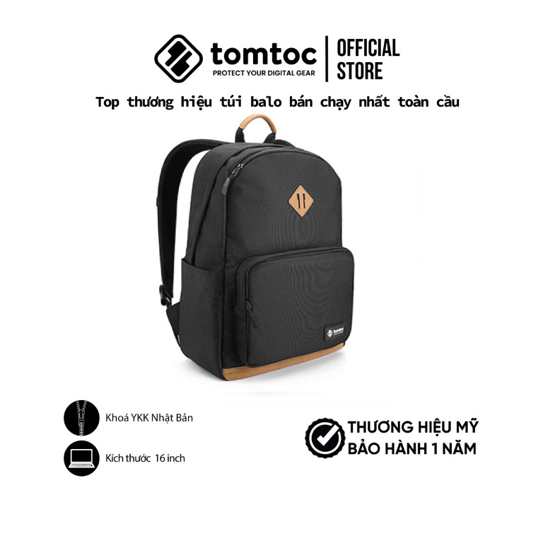 Balo  Tomtoc  Lightweight Multi-purpose Laptop 15inch PowerPortal Support Travel - Hàng chính hãng