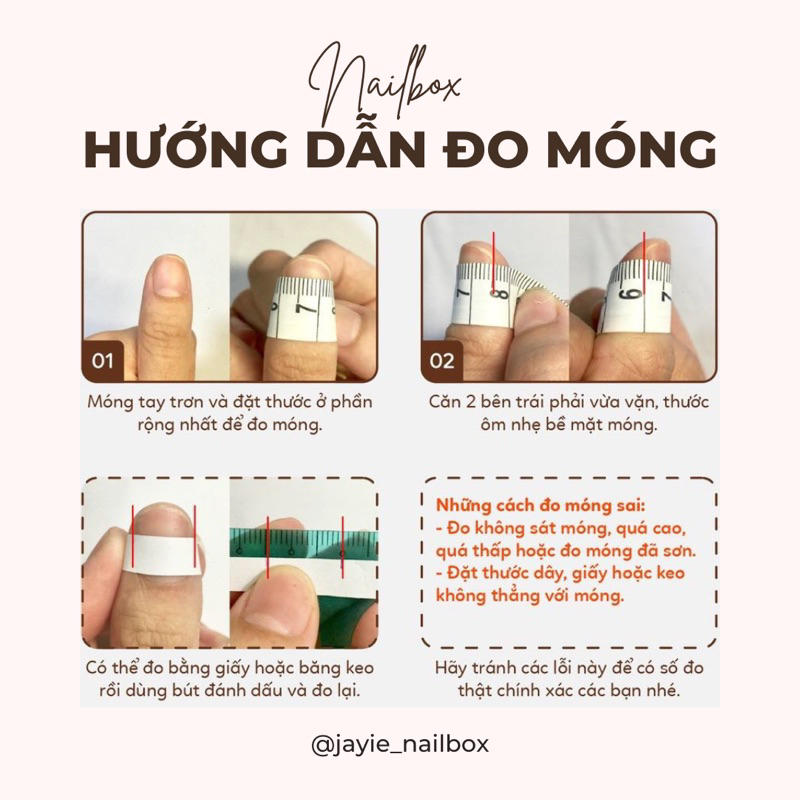 Nail Box Thiết Kế Đơn Giản Dễ Thương Tiểu Thư Tặng Set 5 Dụng Cụ Gắn Móng