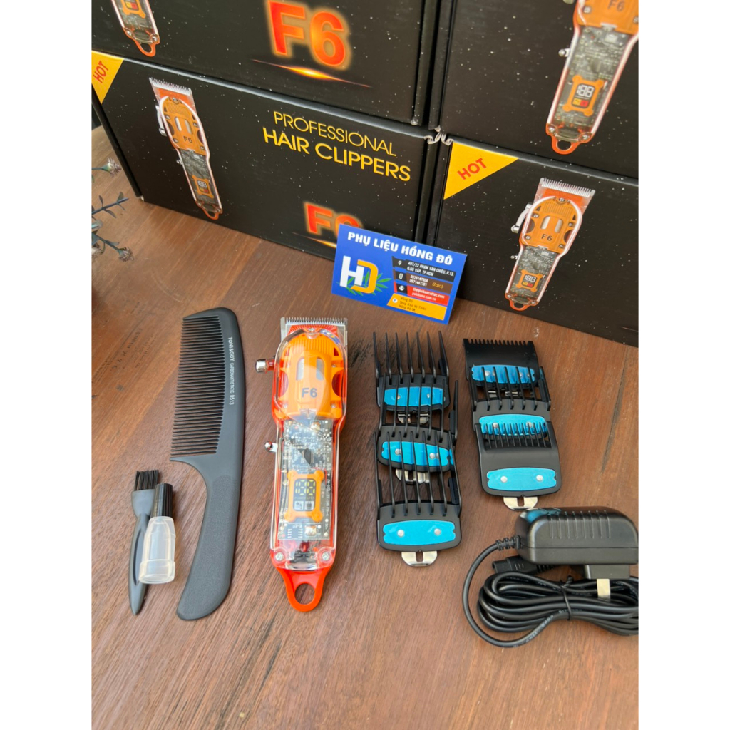 Tông Đơ Cắt Tóc POP F6 Lưỡi Đơn Lưỡi Kép 10W