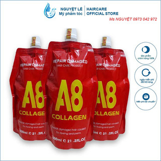 Kem phục hồi tóc siêu mềm mượt COLLAGEN A8 Repair Damaged 600ml - chính hãng