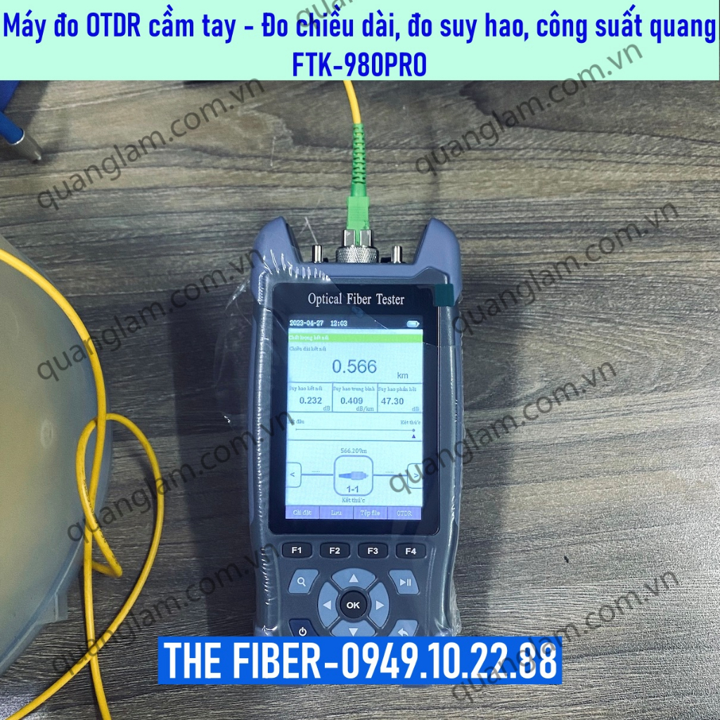 Máy đo quang OTDR đo chiều dài, đo suy hao cáp quang FTK-980PRO