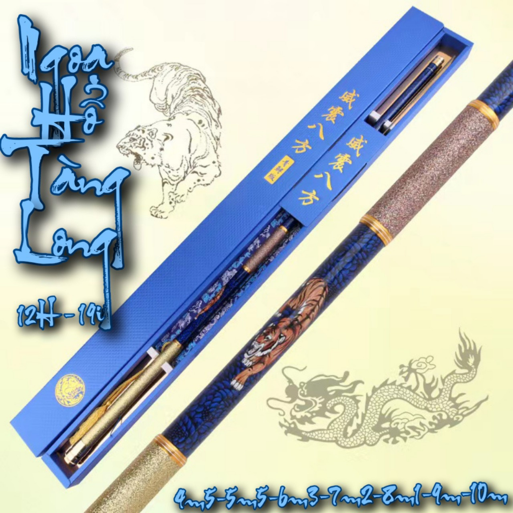 cần câu ngọa hổ tàng long 12h phiên bản màu xanh